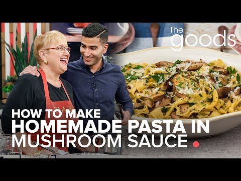 VIDEO : how to make lidia bastianich's homemade pasta in mushroom sauce | the goods | cbc life - shahir's culinary hero, chefshahir's culinary hero, cheflidiabastianich, stopped by the goods to share some of her famousshahir's culinary he ...