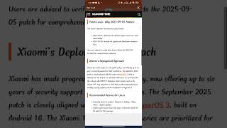 Xiaomi September Update 135 Security Vulnerabilities Fixed