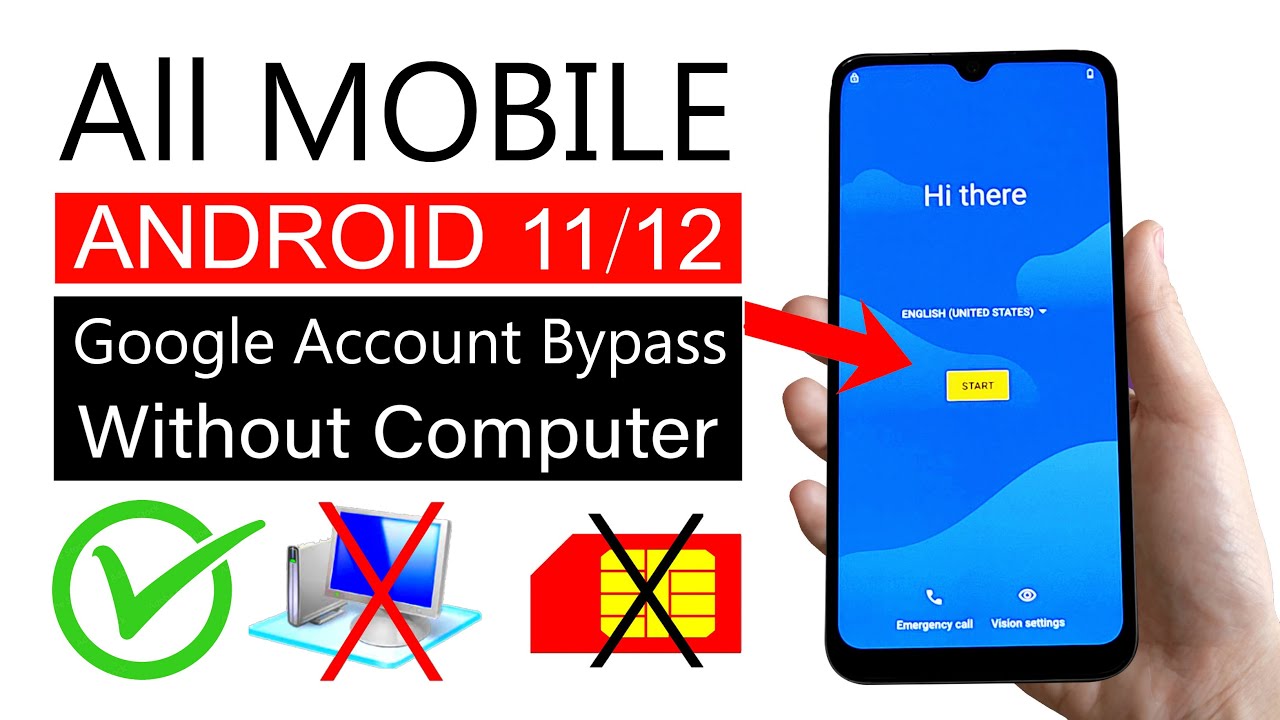ANDROID 11/12 :- All Model Phones Gmail Account Bypass ANDROID 11/12 :- All Model Phones Gmail Account Bypass