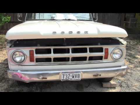 this is my 1968 dodge sweptline truck please watch and comment on the hood 
