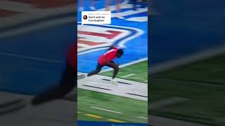 Malik Cunningham Running The 40 Yard Dash Nfl Combine