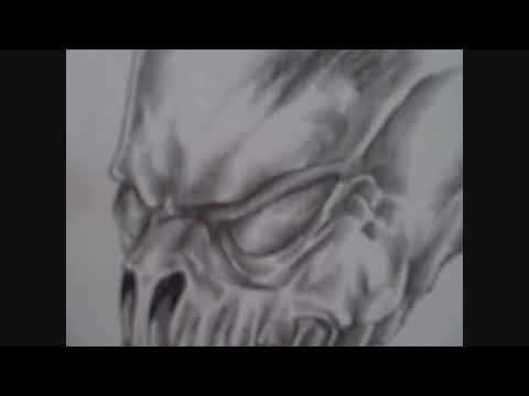 Demonic Skull Art Drawing Video