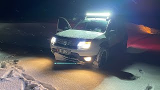 Duster Ile Gece Karda Orman Ve Kır Gezisi