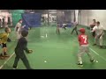 Zac Clark and his Pond Cardinals team  indoor baseball practice 3/05/2014.