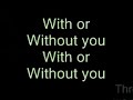 U2 - With or Without you - lyrics