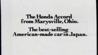 1992 Honda Accord Imported From The Usa Tv Commercial