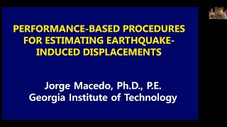 Analisis basado en desempeño de desplazamientos en structuras geotecnicas by Prof. Jorge Macedo