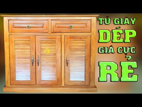 Tủ giày dép gỗ gõ đỏ giá rẻ - Chất lượng