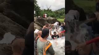 Taking Bathing At Waterfalls