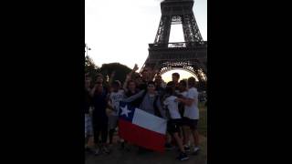 Celebrando copa america 2015 en Paris