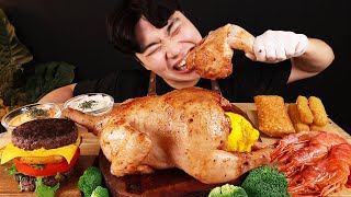 Asmr Mukbang 햄버거 & 치즈 스틱 & 치킨먹방 Fire Noodle & Fried Chicken & Cheese Stick Eating Sound