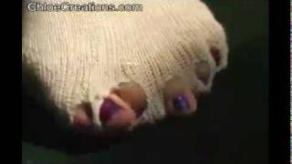 Girls Foot Growing Out Of Her Shoe And Sock