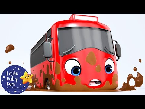 My Little Red Bus Stuck in The Mud | Go Buster | BRAND NEW! | Baby Songs | Little Baby Bum