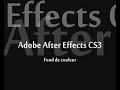 Tutoriel Adobe After Effects - Fond vert (de couleur)