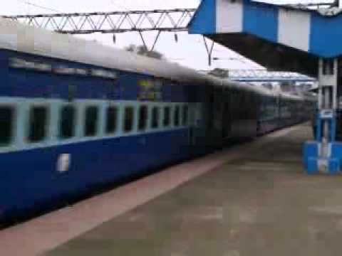 INDIAN EXPRESS TRAIN PASSING ON PLATFORM