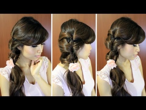 Everyday Fancy Side Ponytail Hairstyle Hair Tutorial