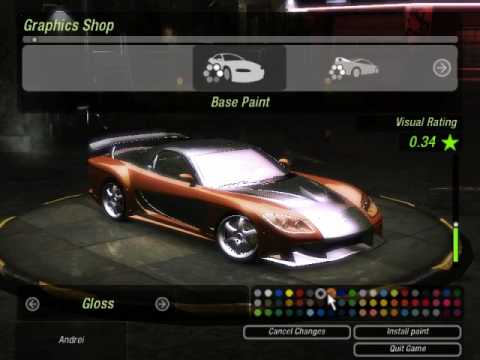 NFS Underground 2 Mazda rx-7 Veilside Fortune Mod