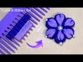 Amazing Woolen Flower Ideas with Hair Comb - Hand Embroidery Easy Trick -  Woolen Flower Making