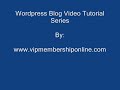 Wordpress Video Tutorial