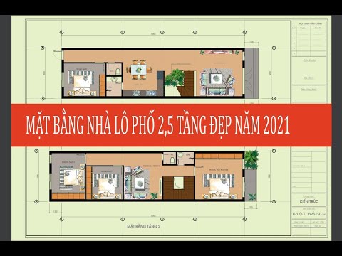 Mặt Bằng Công Năng Nhà Lô Phố 2 tầng 1 Tum 5x18m Xây Dựng Năm 2021 | Kiến Trúc Nhà Đẹp