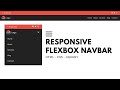 Responsive Flexbox Navigation Bar with Logo | Navbar CSS Tutorial