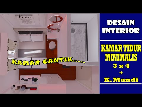 DESAIN INTERIOR KAMAR TIDUR MINIMALIS 3X4 KAMAR MANDI DALAM desain interior kamar