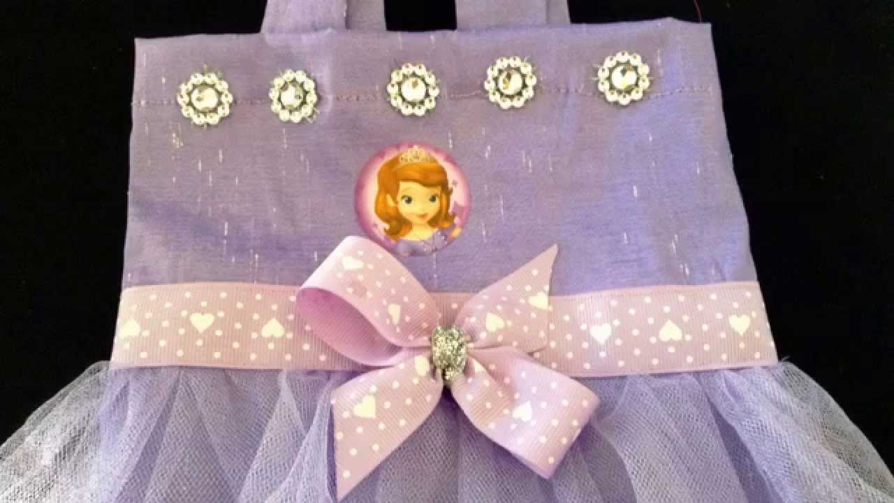 COMO HACER BOLSA DE LA PRINCESITA SOFIA/ SOFIA THE FIRST PARTY BAG COMO HACER BOLSA DE LA PRINCESITA SOFIA/ SOFIA THE FIRST PARTY BAG