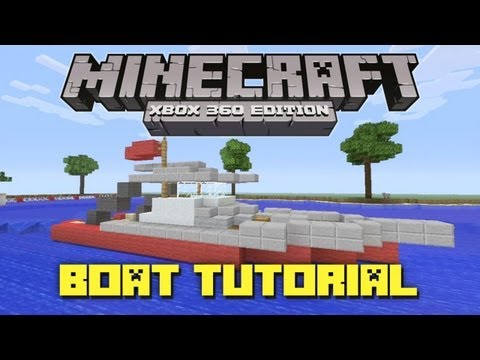 Minecraft Xbox 360: How to Make a Fishing Boat! (Gameplay Tutorial)