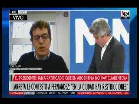 A24 Entrevista a Giusti - Aperturas en CABA - Mención a FECOBA A24 Entrevista a Giusti - Aperturas en CABA - Mención a FECOBA