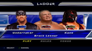 WWE SmackDown! Shut Your Mouth - Undertaker VS Brock Lesnar VS Kane (LADDER)