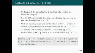 Linear System Theory - 13 Controllability and observability - part 1/2