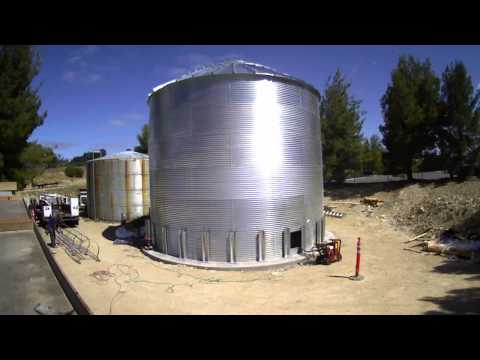 National Storage Tank - Corrugated Water Tank replacing another manufacturers crumbling tank