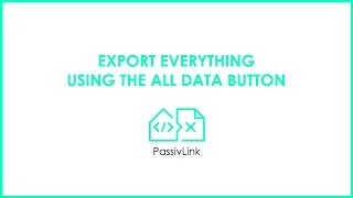 8 Revit to PHPP PassivLink: Exporting all data using the All Data button.
