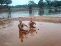 Kayla and Brady taking a mud bath!
