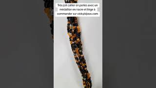 Collier En Perles En Nacre Et Liège Vickybijoux