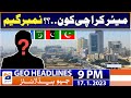 Geo News Headlines 9 PM - Mayor Karachi - Local body Election | 17 January 2023