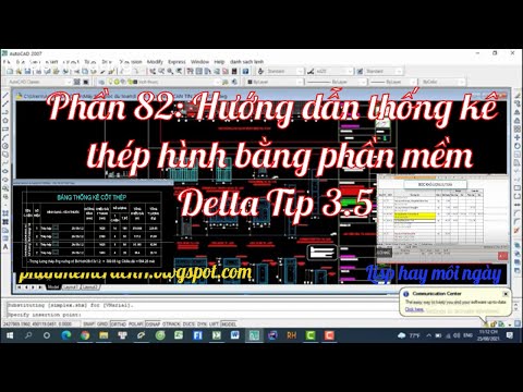 Phần 82: Hướng dẫn Thống kê thép hình phần mềm Delta tip 3.5 |Autolisp autocad|