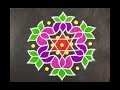 Rangoli Design With Colours for Festivals and Competitions And Dots 11x6 | Daily Flower Rangoli