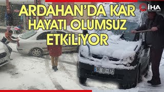 Ardahan'da Kar Yağışı Hayatı Olumsuz Etkiliyor