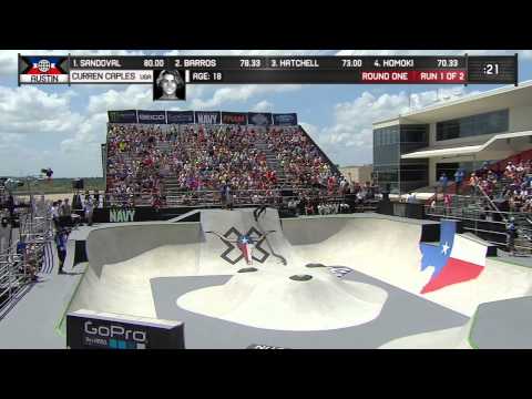 Curren Caples qualifies second in Skateboard Park at X Games Austin 2014