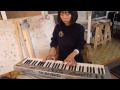Mari Fukuhara plays piano to Benjami whilst he paints a Japanese Elephant part 1.m4v