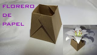 Cómo Hacer Florero De Papel, Origami
