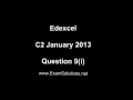 Trig. Equation : C2 Edexcel January 2012 Q9(i) : ExamSolutions Maths Revision