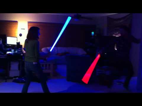 Nerdy Lightsaber Battle!