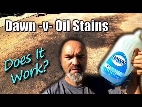 Cleaning An Oil Stained Driveway With Dawn Dish Soap And A Pressure Washer