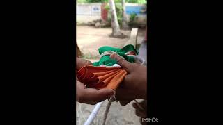 How To Fold And Tie National Flag For Hoisting