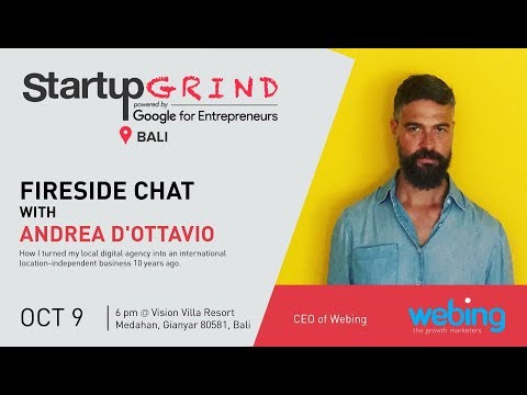 Startup Grind Bali Indonesia hosts Andrea D&39;Ottavio