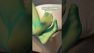 Close Up Green Nylon Soles Toes Feet Colourful Hose Stockings Tights Legs Girl Lady Model