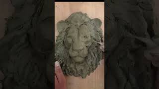 Lion Face Making With Clay