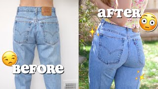 The BEST Method for DOWNSIZING JEANS - No More Bunchy Crotch!
